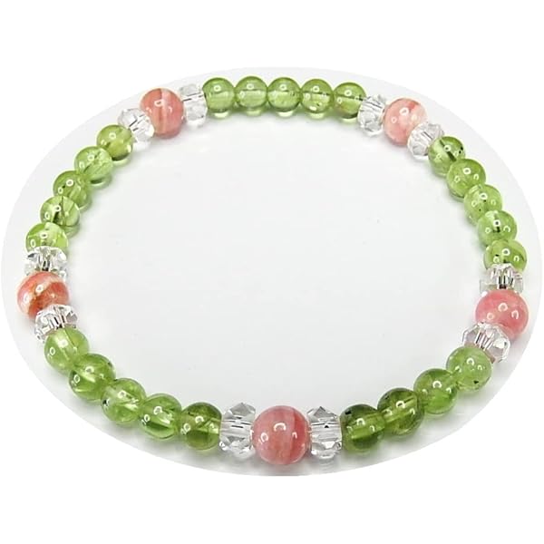 Amazon | [石街] インカローズ約5.5mmペリドット約5mm強女性人気天然石