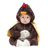 ベビーロンパース Hosam 子供服 赤ちゃん 男の子 女の子 コスチューム 動物 可愛い 柔らかい 室内 超暖かい 冬衣装 子供の誕生日プレゼント 出産お祝い (59, ブラウン)