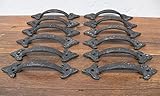 Lot of 12ディンプルファンシーキャストメタルマットブラック4.5 in引き出し戸棚ドア引きハンドルノブ