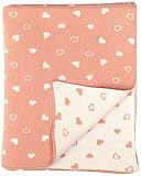 DARZZI Baby Heart Baby Blanket, Blush Pink/Natural, 35"x45" by DARZZI [並行輸入品]
