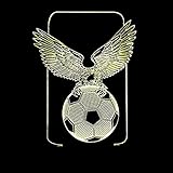biutefang夜ライトクリエイティブ3d視覚ステレオライトLED装飾個性デスクランプEagle Footballカラフルタッチ3d Night Light