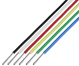 協和ハーモネット ふっ素樹脂電線 黒白赤黄緑青 各1m FEP 1.25SQ 1m <6>