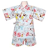(スヌーピー) SNOOPY 子供用キャラクター柄甚平 9412 100cm Bブルー