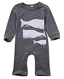 ベビー男の子ロンパース漫画プリント長袖ジャンプスーツスナップUp Playsuit服装 カラー: ブラック