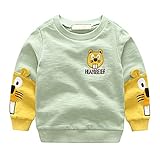 子供服 春秋 長袖 Tシャツ トレーナー 丸い襟 キッズ 男の子 女の子 ベビー 子供 おしゃれ カジュアル ファッション 可愛い 動物柄 リス 4色
