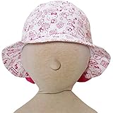 【本体綿100％】2018年 夏物 ハローキティ HELLO KITTY 日よけ付帽子 ピンク◇50cm