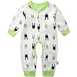 エルフ ベビー(Fairy Baby)新生児カバーオール ロンパース ジャンプスーツ 可愛い長袖 前開き 出産祝い(グリーン、サイズ：3M)