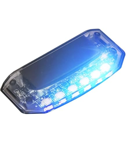 セキュリティスキャナー　青LED カーセキュリティ アクリルLEDスキャナー WARNINGロゴ 青色