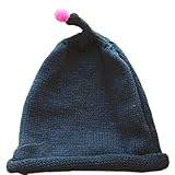 (コ-ランド) Co-land ベビー帽子 新生児ハット ニット帽子 子供用キャップ 無地 女の子 男の子 耳あて 防寒 赤ちゃん キッズ 幼児 お出かけ ダークグレー