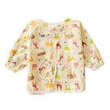 幼児 赤ちゃん ベビー 子供服 お食事用 スモック 幼稚園キッズ 絵画用エプロン うわっぱり 防水 防汚 洗いやすい 快適 柔らかい 綿製 2PCS（Mサイズ）