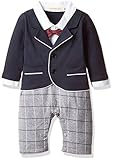 ブレザー　風　フォーマル　ロンパース　スーツ　蝶ネクタイ　スタイル　0歳　1歳　2歳　70cm　80cm　90cm　95cm お誕生日 入学式　入園式 結婚式 (９５cmタグ) [並行輸入品]