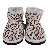 TYGJ　ベビー　ブーツ　 コットンブーツ 暖かい 冬 赤ちゃん ベビーフィート ベビー用品 出産祝い ちよちよ歩き 靴子供用 歩行サポート 防寒対策 女の子 男の子　ヒョウ　18cm