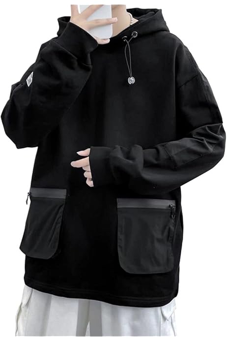 Amazon.co.jp: [Exsaupy] メンズ 秋服 パーカー 長袖 マント風  