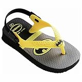 [ハワイアナス] ビーチサンダル ベビー havaianas ベビー・リーニア ヒーローズ BABY LINHA HEROES ブラジル製 国内正規品 (21（13.5）, ブラック 0090)