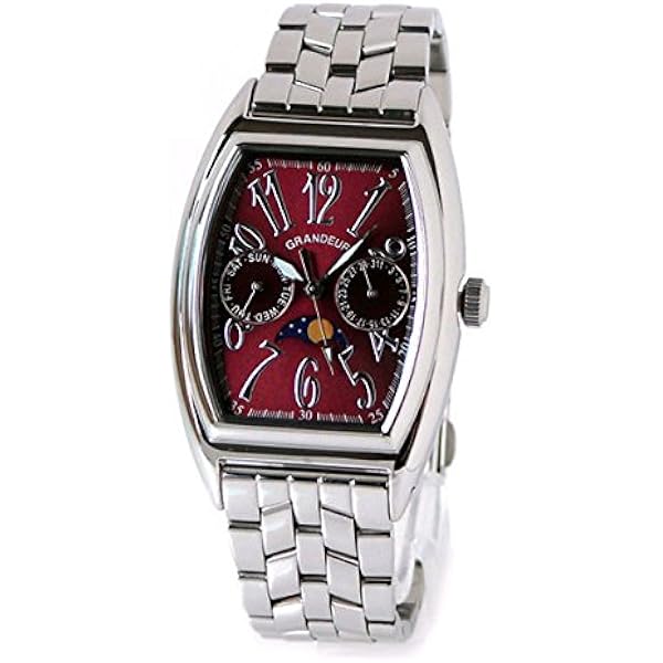 Amazon.co.jp: [グランドール] GRANDEUR メンズ腕時計 デイデイト牛革