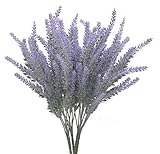 パープルフラワーアレンジメントの人工フロックラベンダーブーケブライダルホーム フロアガーデンオフィスウェディングドール/ 4バンドル