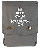 tenacitee Keep Calm andスクラップブックキャンバスのフィールドバッグ One Size グレー 10036z25