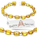 Premium Amber Teething Bracelet Anklet / Extra Safe / 50% Richer and Higher in Value / Sizes from 4.