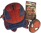 Spiderman Back to School Big Muscles Backpack, 7 pc. Calculator Set, & Spidey Pencil Case [並行輸入品]