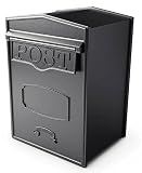 Qualarc LSF-LS05 Bloomsbury Secure Rear Access Locking Metal Mailbox Large Capacity For Masonry Wall