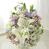 BunBunBee 旬のおまかせアレンジ「ホワイト＆パステル～リリー～L」