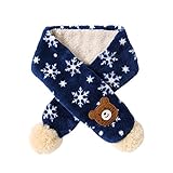 ホットビスケッツ(mikihouse) 雪の結晶フリースマフラー 紺（03）