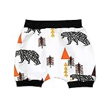夏ベビー女の子男の子ハーレムCartoon Banana Bear Print Shortsパンツブルマ カラー: ブラウン