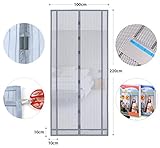 Sekey マグネット開閉式 サイズ調整可能 玄関 ドア 勝手口 ベランダ 網戸 カーテン 自動で閉まる 間仕切り 蚊帳 虫よけ 蚊取り 害虫対策 エコ 断熱 保温 暑さ対策 100cm×220cm 