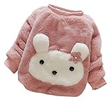 (チェリーレッド) CherryRed ベビー 女の子 防寒対策 綿服 スウェット Tシャツ 厚手 可愛い 暖かい 遊び着 普段着 95 ピンク