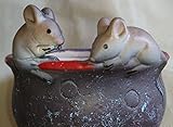 ミニ陶器鉢 多肉植物 ネズミ ガーデニング雑貨 小鉢 プランター 植木鉢 ミニポット ペット ねずみ ネズミ 鼠