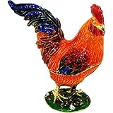 Objet D'Art Release #337 "Cock A Doodle Doo!" Barnyard Rooster Chicken Hadnmade Jeweled Enameled Met