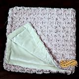 Fur Accents Pink Rosebud Minky Throw Blanket 5'x6' with Reversible Cuddle Fur Minky by Fur Accents