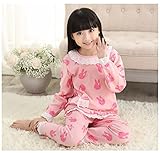 (チェリーレッド) CherryRed 子供 女の子 ファション パジャマ ルームウェア 部屋着 寝間着 上下2点セット 長袖 フリース 春秋向け リラックス 快適 気持ち良い コットン 140 ピン