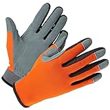 Ozero Genuine Deerskinレザー柔軟な多機能グローブ – snug-fitの作業、ガーデニング、Mechanics、アウトドアスポーツ – Sensitiveメンズ&レディース指先タ