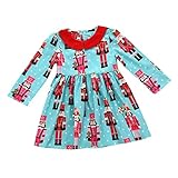 Perfk 女の子のドレス　　かわいい　　　服　クリスマスパーティー　サンタ　ノースリーブ　　ベビー　記念日　プリンセス　　全5サイズ2色 - 青, 80