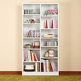 本棚 薄型 ラック 棚 木製 書棚 本箱 シェルフ 収納 コミック 大容量 おしゃれ 〔幅900〕 ホワイト