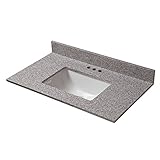 Cahaba cavt0154 31 in x 19 inナポリGranite Vanity Top with Trough Bowl and 4 in蛇口Spread x 4