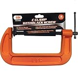 IIT 23405 6" Drop Forged C-Clamp, Black Screw, [並行輸入品]