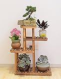 CHAOXIANG フラワーシェルフ木製フロアタイプ4階フラワーポットシェルフヨーロッパスタイル屋内屋外多肉植物シェルフ盆栽スタンド