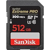 SanDisk 512GB Extreme PRO SDXCカード SD カード V90メモリーカード 8K 4K フルHDビデオ 最大300MB/秒 衝撃 温度 防水 X線防止 UHS-II クラス10 U3