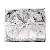 リトルジラフ Little Giraffe おくるみ バスラップ 【正規代理店輸入】 シェニール フードタオル(シルバー)/BOX入りlg0003-12B
