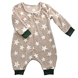 ベビ長袖珊瑚フリース星柄 白い星柄のデザイン カバーオール 新生児ロンパース　小さいサイズ 0-3ヶ月