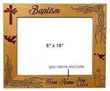 Personalized Laser Engraved Wooden Picture Frame 8 x 10 Holy Baptism Special Occasion by VOLT