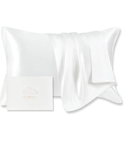 Amazon｜Zimasilk 100%ピュアシルク枕カバー1枚 髪と肌の健康に 両面19