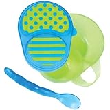 Sassy First Solids Feeding Bowl w/ Spoon - Green & Blue by Sassy [並行輸入品]