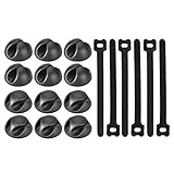 eLander Cable Clips Holders & Reusable Cable Ties [12+6 Pack], Cord Management System for Computer, 