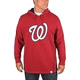 Washington Nationals Lefty Rightyプルオーバーフード付きスウェットシャツ L レッド