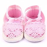 ANB- Baby Kids Girls Cotton Frework Bowknot Infant Soft Sole Baby First Walker Toddler Shoes (6-12 m