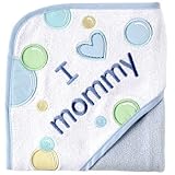 Luvable Friends I Love Family Hooded Towel, Blue Mommy by Luvable Friends [並行輸入品]