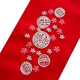 正絹 七五三用刺繍半衿 赤色 (ピンク)